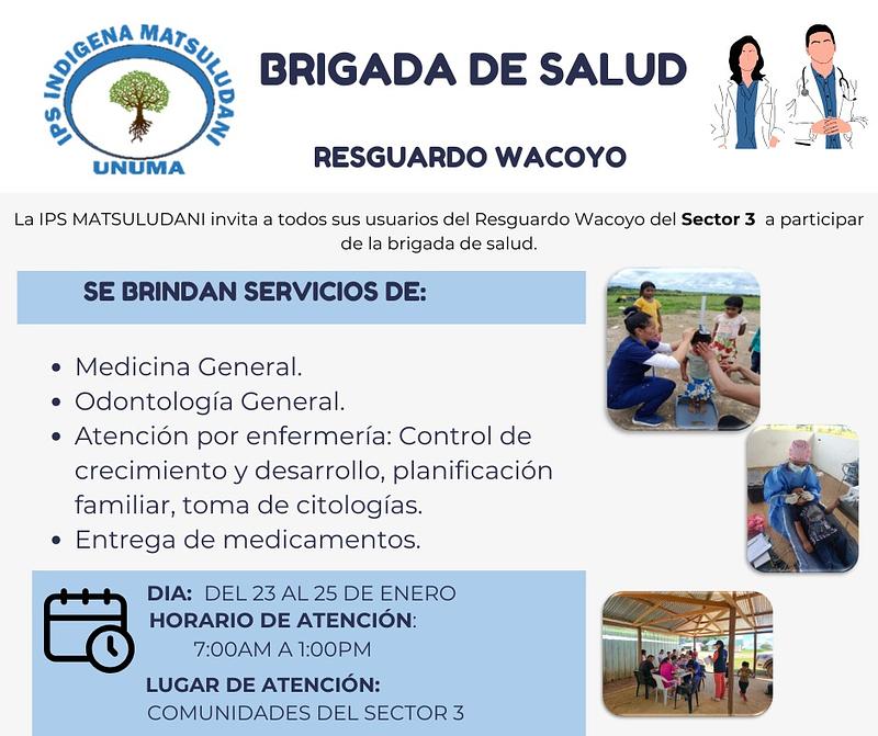 Brigada De Salud en el Resguardo Wacoyo