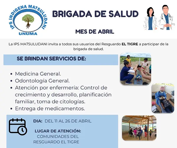 Brigada De Salud en el Resguardo El Tigre